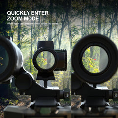 Feyachi V90 2 MOA Red Dot Sights with M37 5X Magnifier Combo Set 1 x 25mm Red Dot and Magnifier Combo Built-in Flip Mount Absolute Co-Witness feyachi Default Title Default Title-