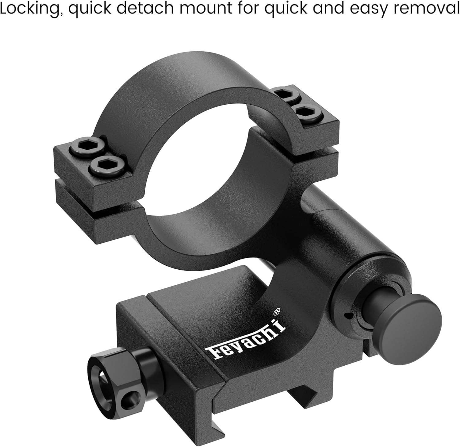 Feyachi 1.5X - 5X Zoomable Red Dot Magnifier for Absolute Co-Witness Red Dot Sight Reversible Fits Picatinny Rails