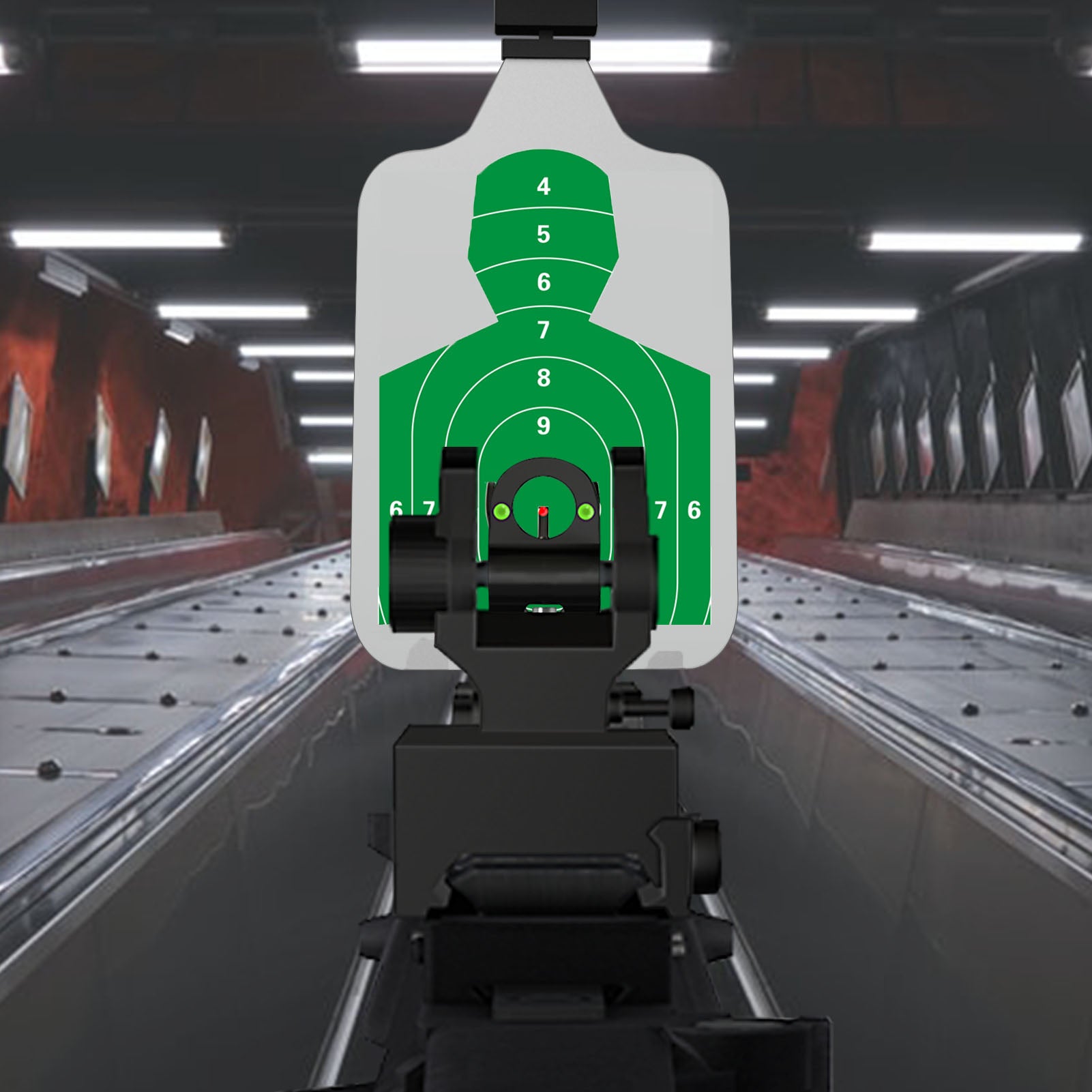 Front and Rear Iron Sights,Fiber Optic Flip Up Style Steel Backup Sights fits Picatinny & Weaver Rails Black feyachi Default Title Default Title-