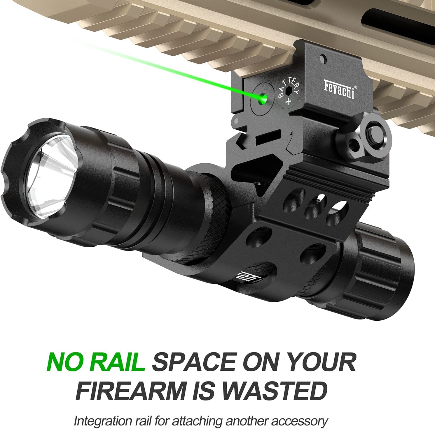 Feyachi PL-19-G Laser Weapon Light - Compact Green Laser for Pistol