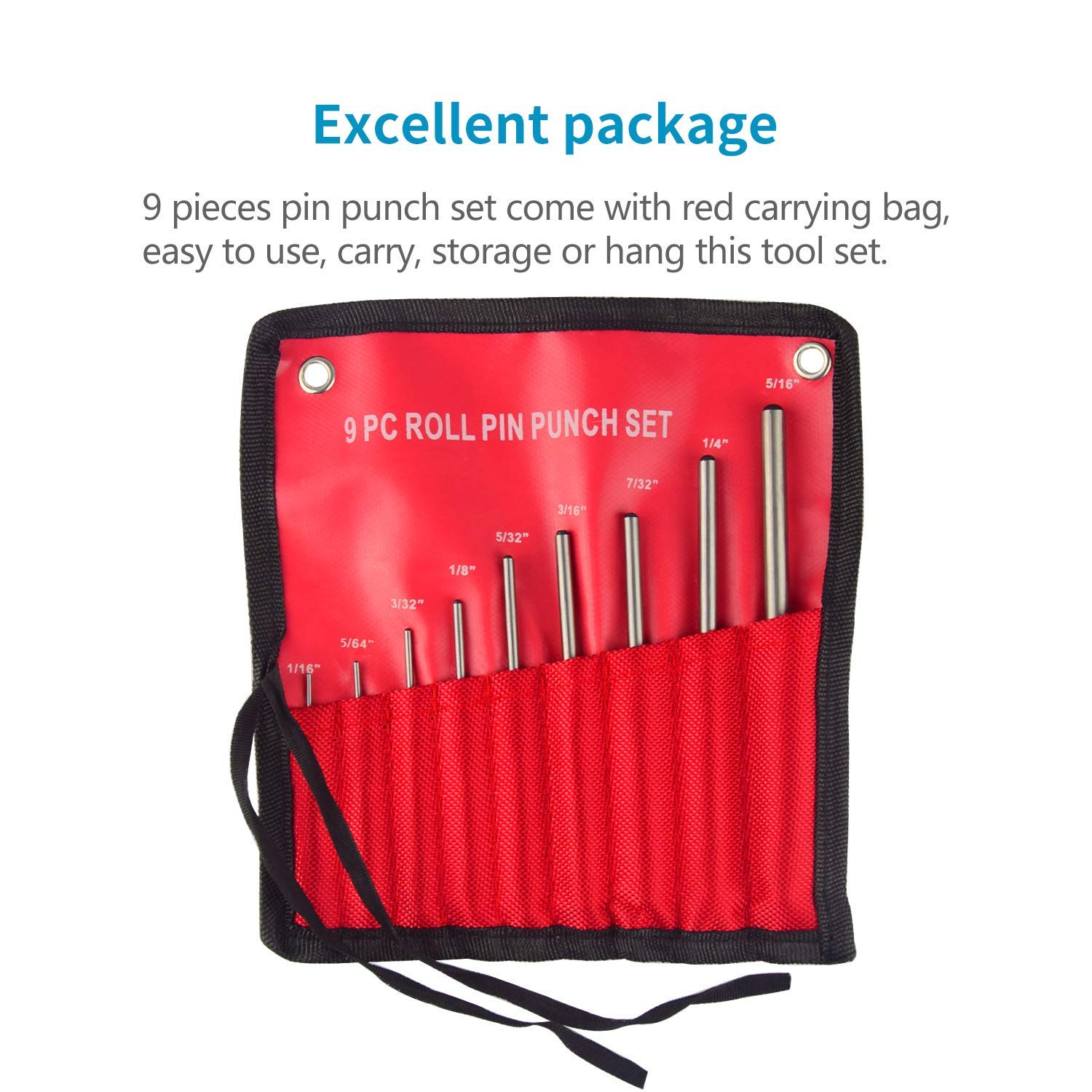Feyachi PS27 Roll Pin Punch Set- Steel Tool Kit 01