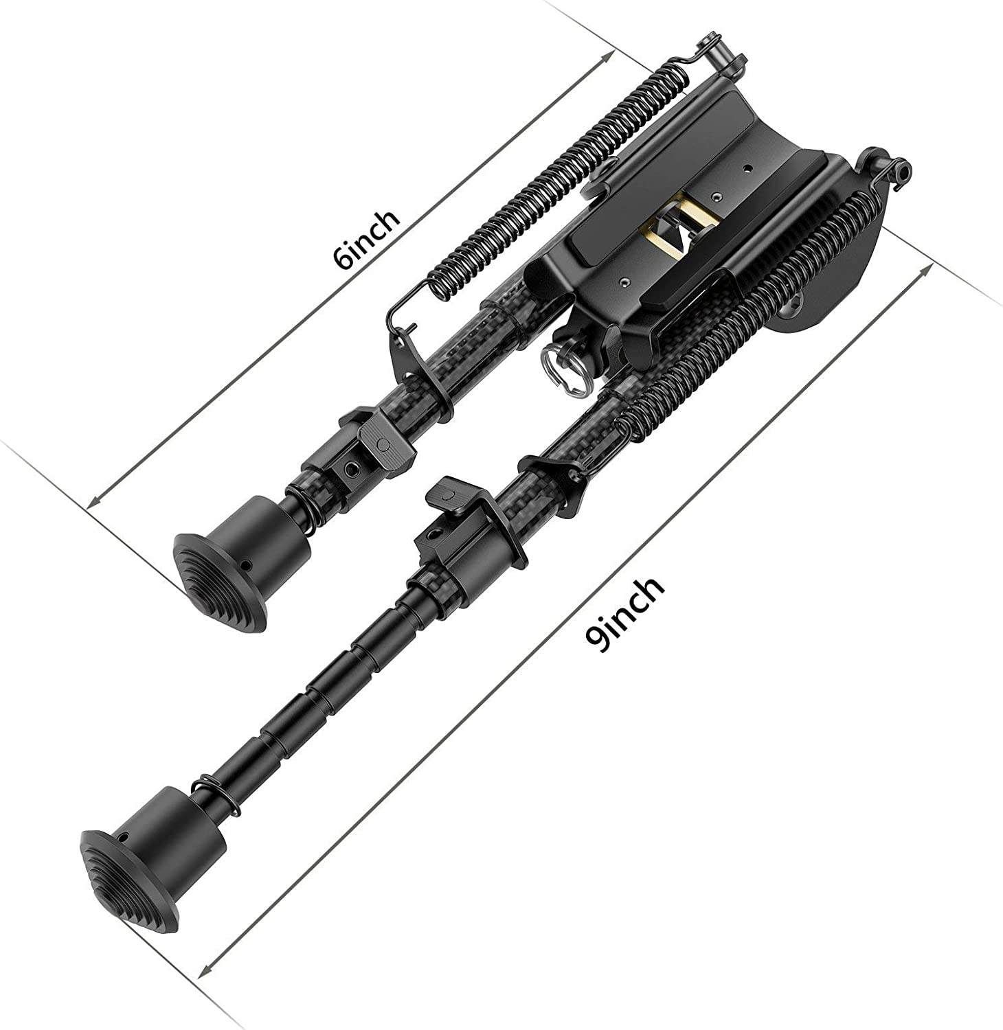 Feyachi RB5074 Carbon Fiber Bipod - Rifle Adjustable Mount 03