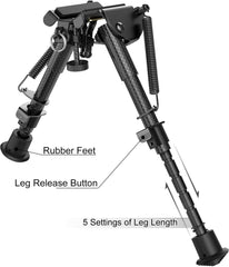 Feyachi RB5074 Carbon Fiber Bipod - Rifle Adjustable Mount 04