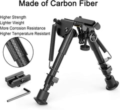 Feyachi RB5074 Carbon Fiber Bipod - Rifle Adjustable Mount 05